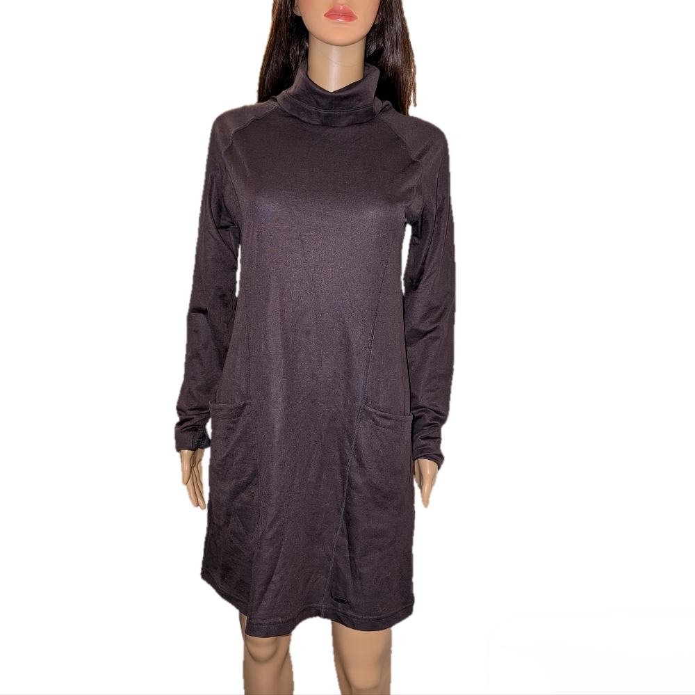 Eastern Mountain Sports EMS TechGo wool blend traveler dress, size Medium, taupe